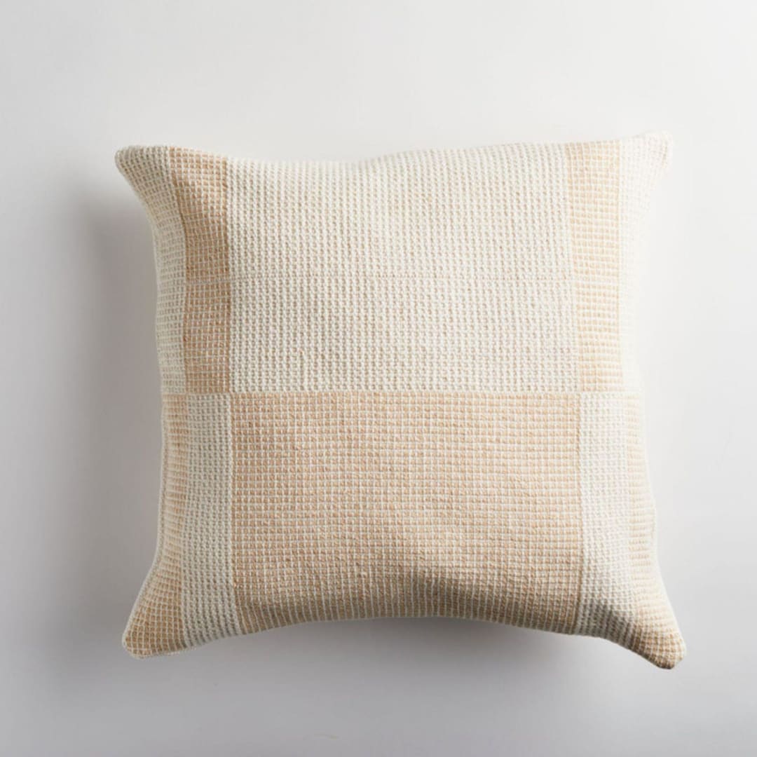 "Paramo Nieve Cream Pillow" - Throw Pillows in beige by Tatiana Ordoñez
