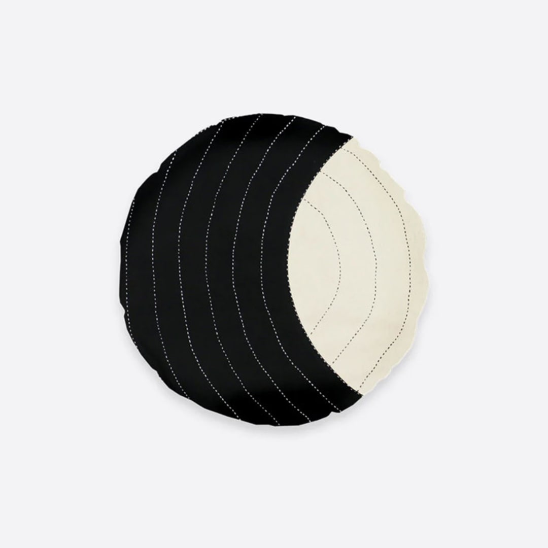 "Crescent Throw Pillow - Charcoal" - Throw Pillows in black by Anchal