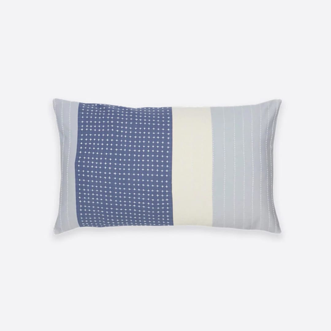 "Didi Colorblock Lumbar Pillow" - Throw Pillows in blue by Anchal