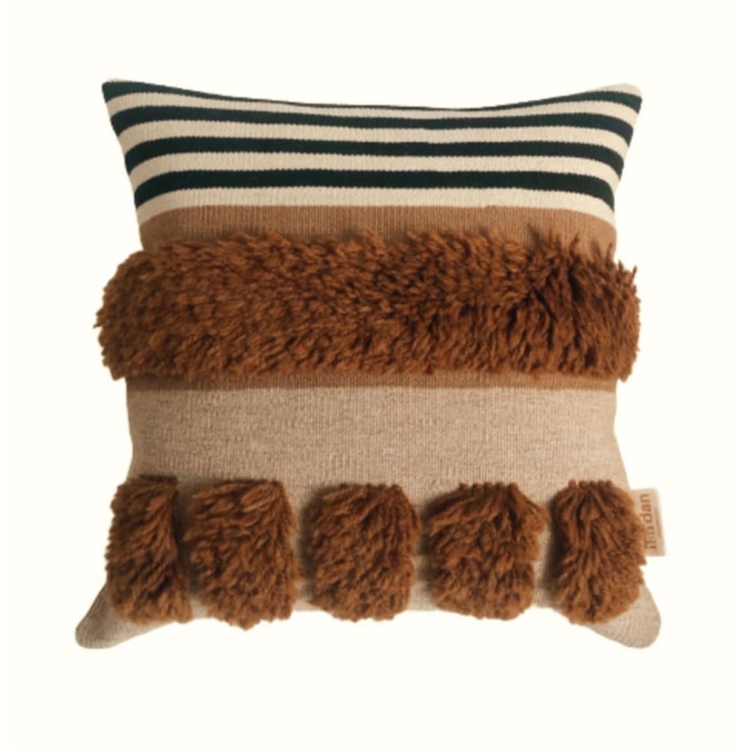 "Blured No.2" - Throw Pillows in multicolor by Handan Loomworks