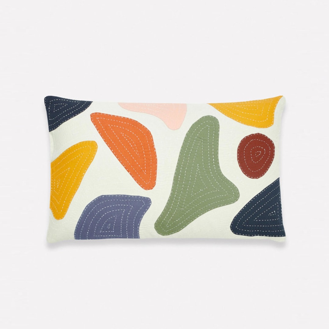 "Petal Lumbar Pillow" - Throw Pillows in multicolor by Anchal