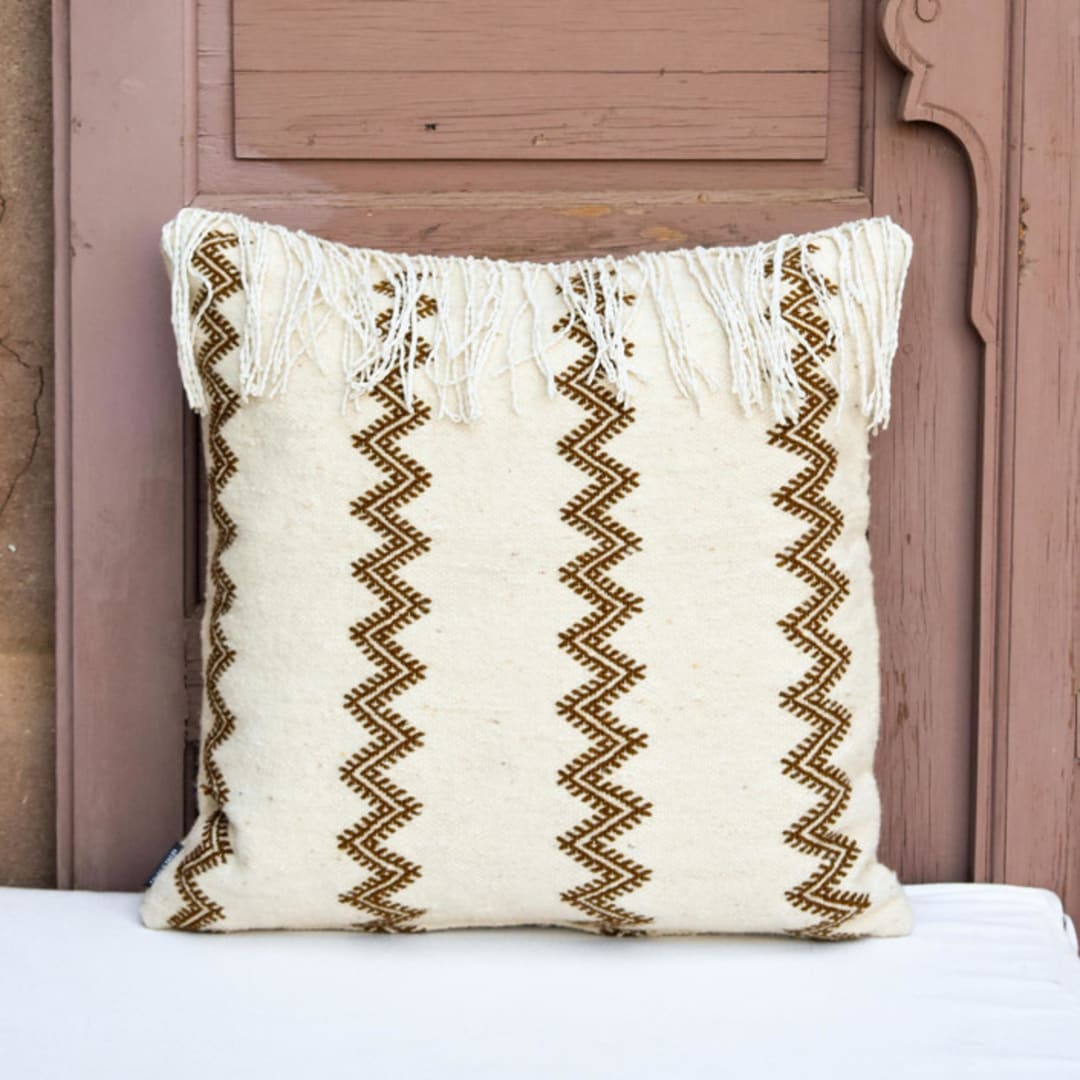 "Henna Pillow Cover" - Throw Pillows in brown by FOLKS AND TALES