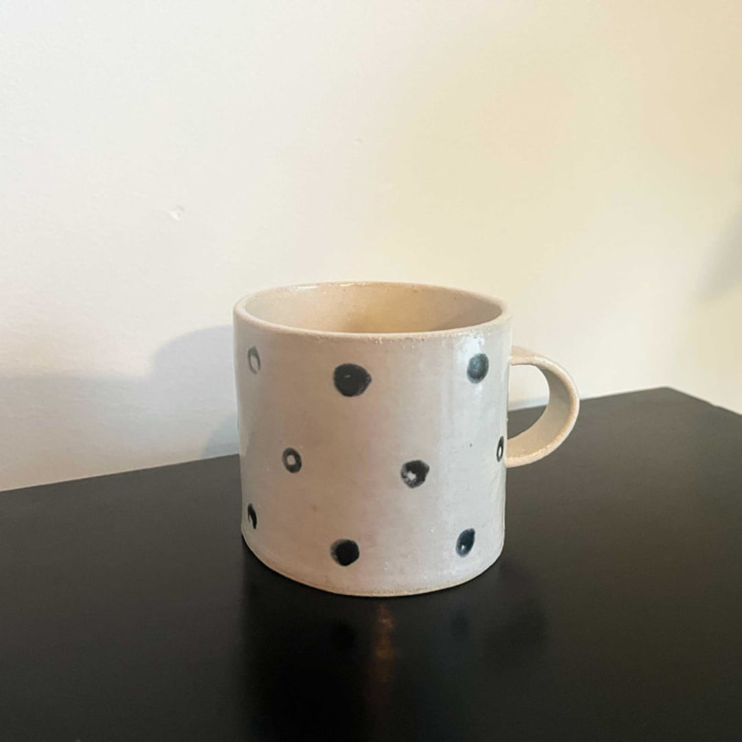 Polka Dot Mug - Black & White