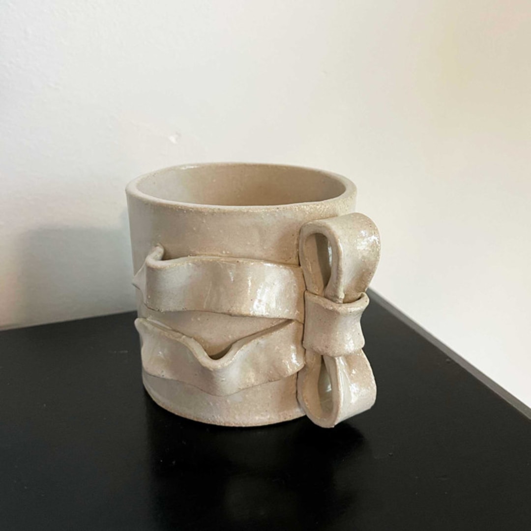 "Ribbon Bow Mug" - Mugs and Teacups in white by Sidney Field