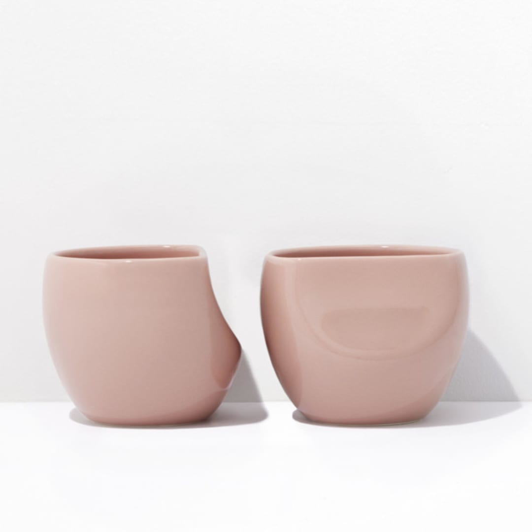 "Fors Studio S/2 Medium Cup - Rose" - Mugs and Teacups in pink by Powered By People
