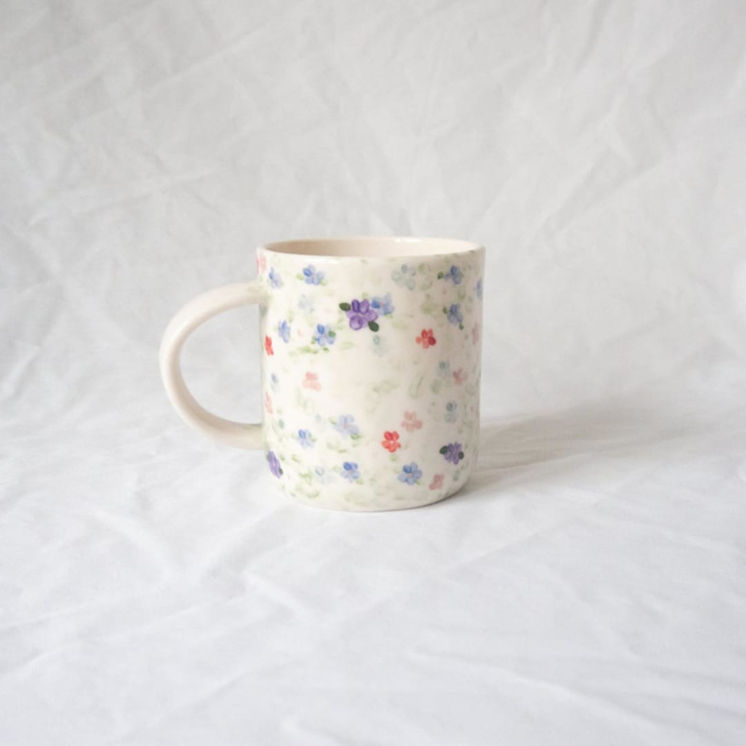 "Floral Medley Mug" - Mugs and Teacups in multicolor by Erika Christine Ceramics