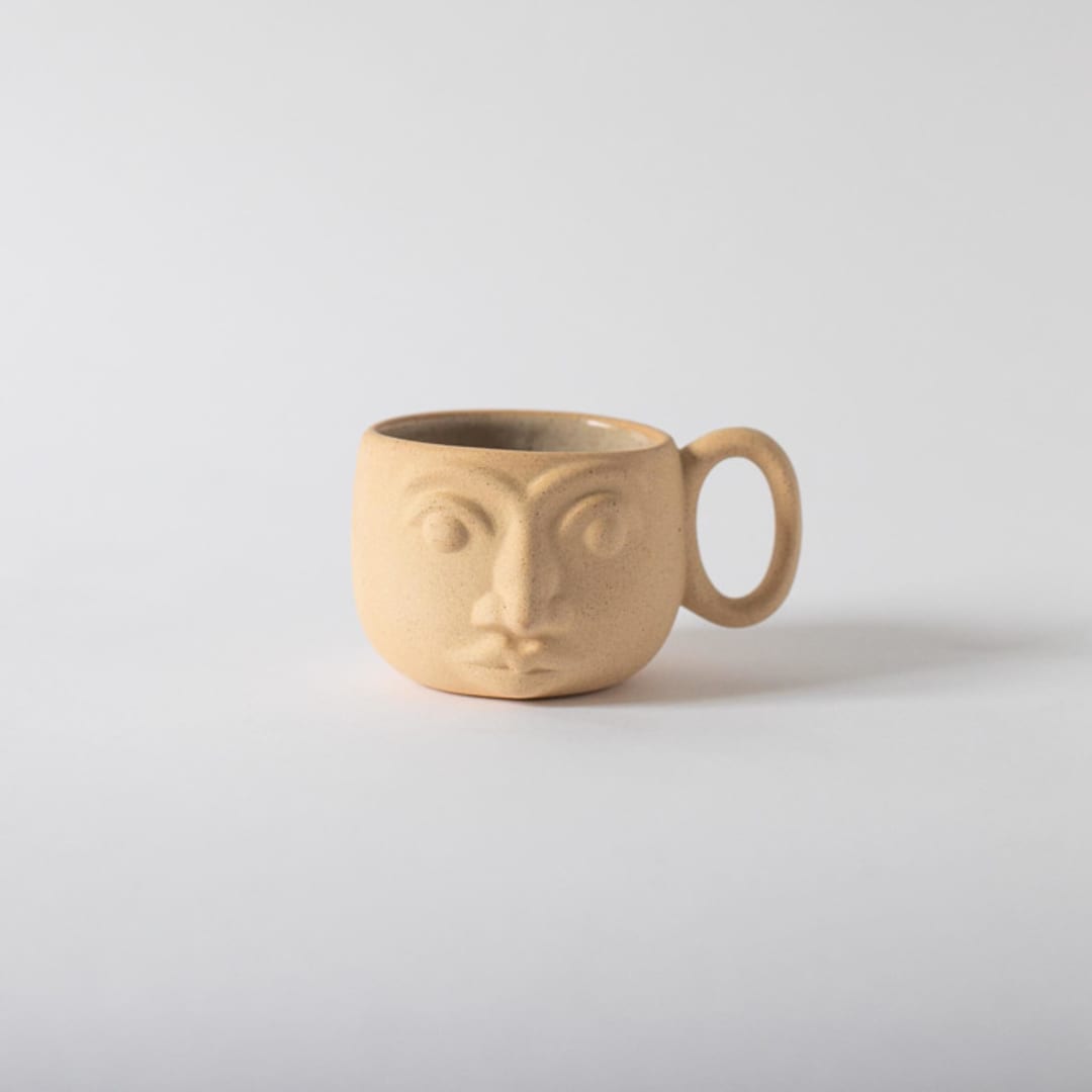 "Handcrafted Face Mug" - Mugs and Teacups in natural by Powered By People