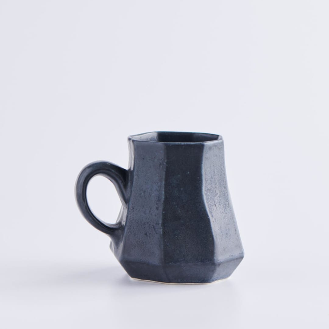 "Formation Mug in Jet Black" - Mugs and Teacups in black by Lauren Herzak Bauman