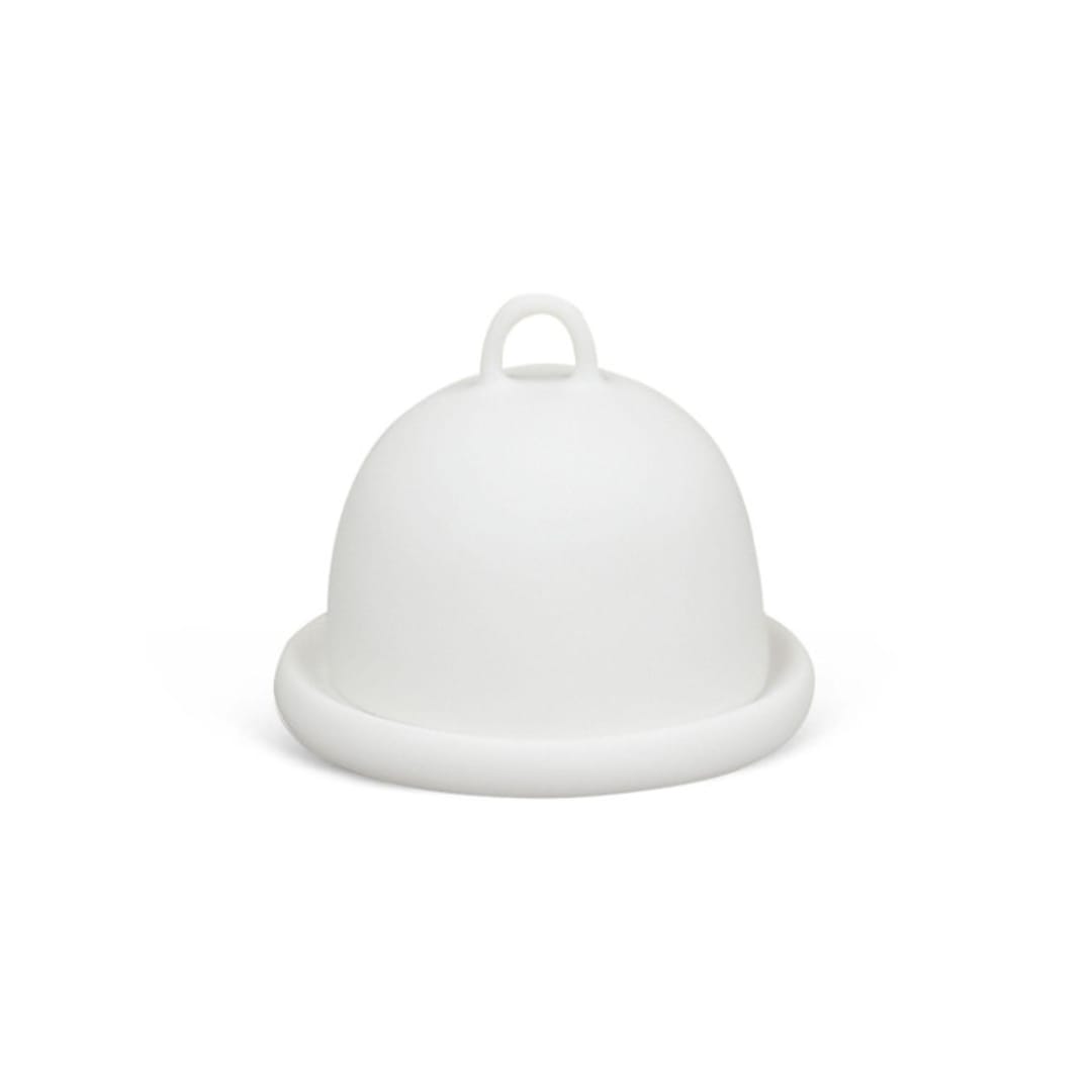 "Sculpt Butter Dish White" - Tabletop Accessories in white by Tina Frey