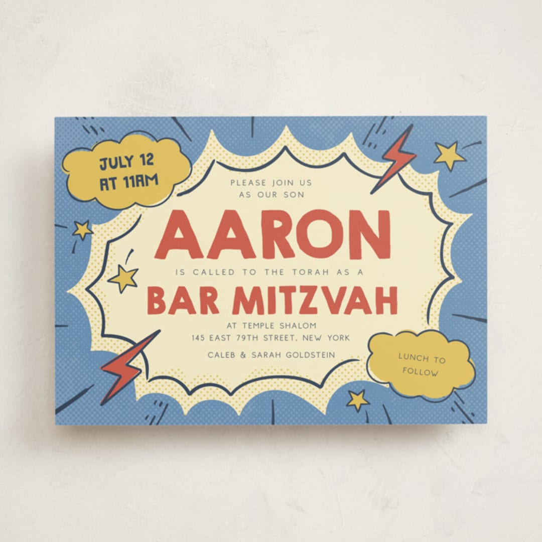 "Pop Art" - Mitzvah Invitations in Comic Pop by Vera Lim - Front