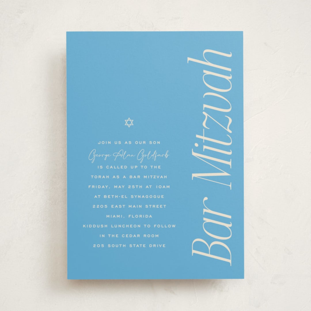 "Solo" - Mitzvah Invitations in Star by Pati Cascino - Front