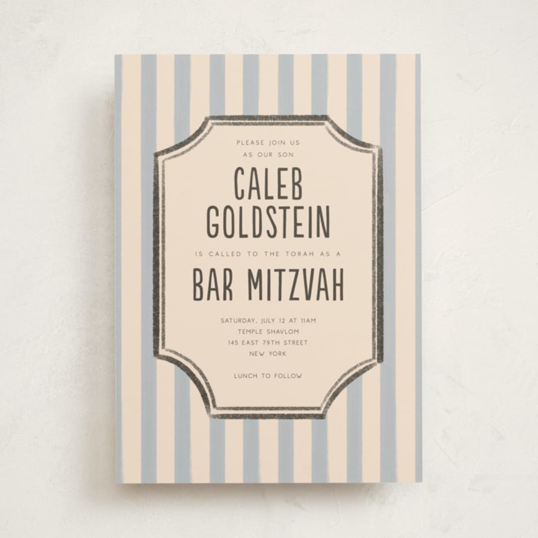 "the sign" - Mitzvah Invitations in Sky by Vera Lim - Front