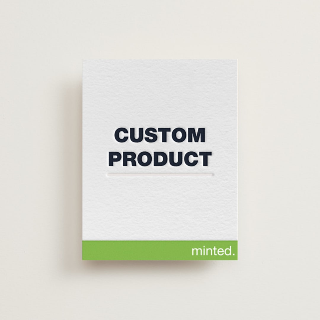 "Portrait" - Letterpress Direction Cards in Pear by Minted Custom - Front