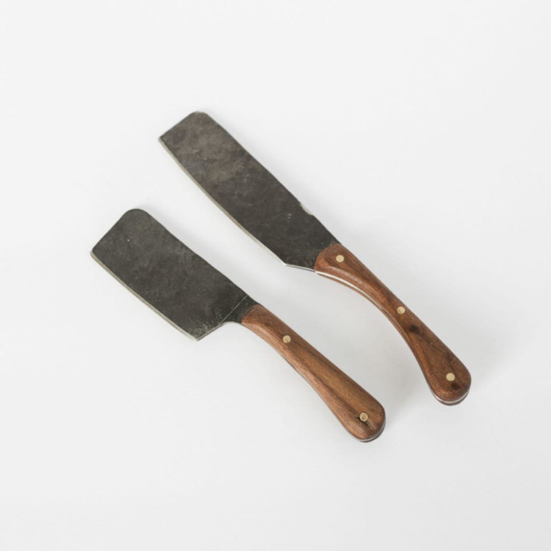 "The Large Hand-Forged Knife in Walnut" - Kitchen Tools in natural by Millstream Home