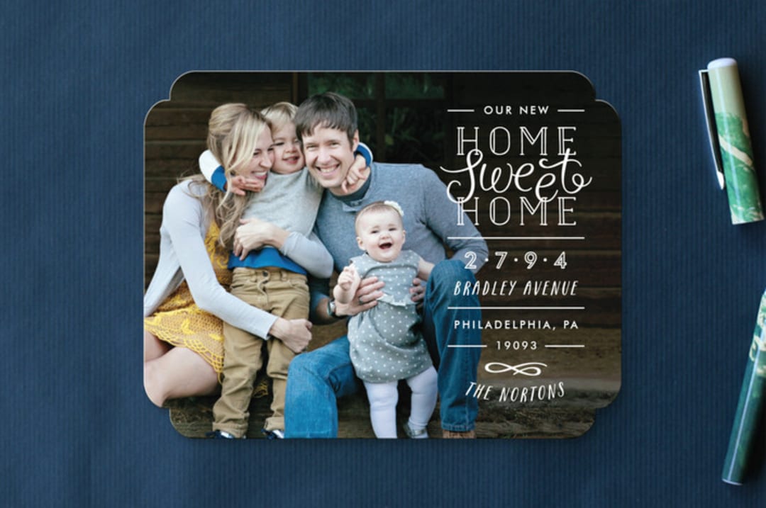 "Home Sweet Home Overlay" - Moving Announcements in Frost by Amber Barkley - Front