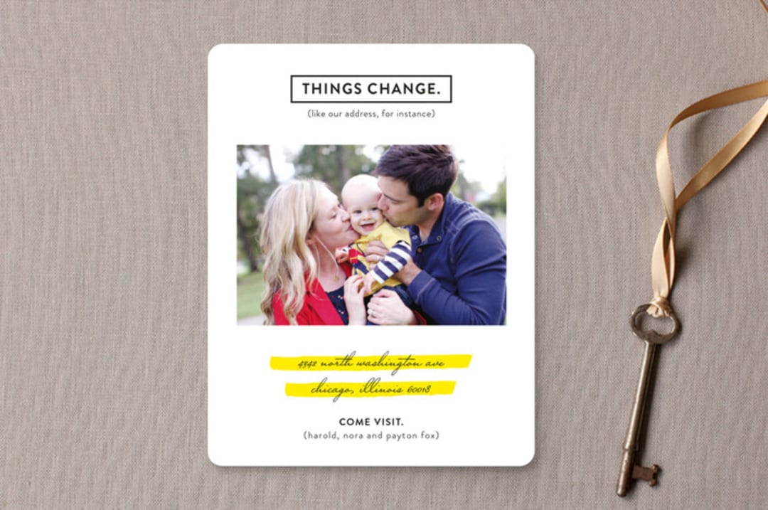 "Things Change" - Moving Announcements in Highlighter by Chelsey Scott - Front