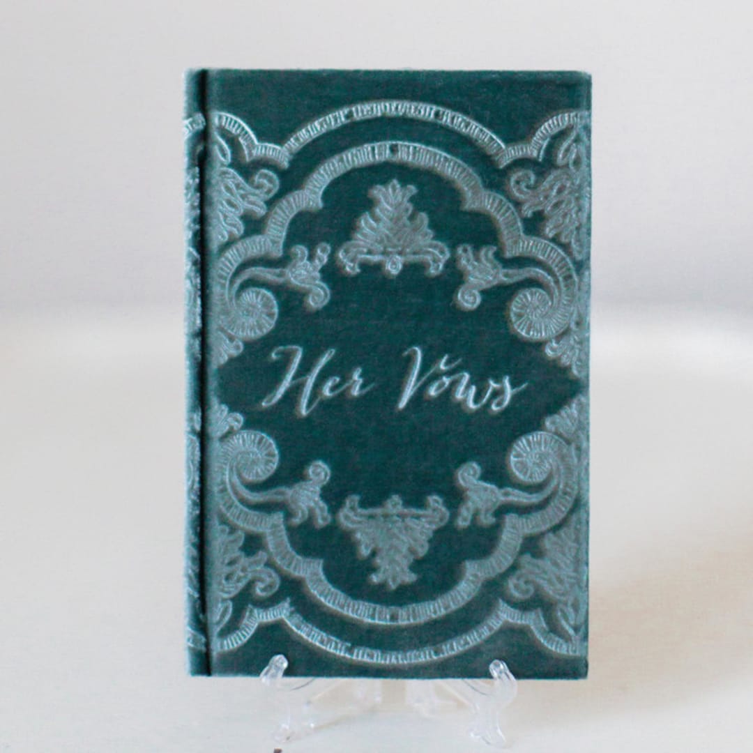 "Vow Book - Her" - Wedding Vow Books in blue by Velvet Raptor