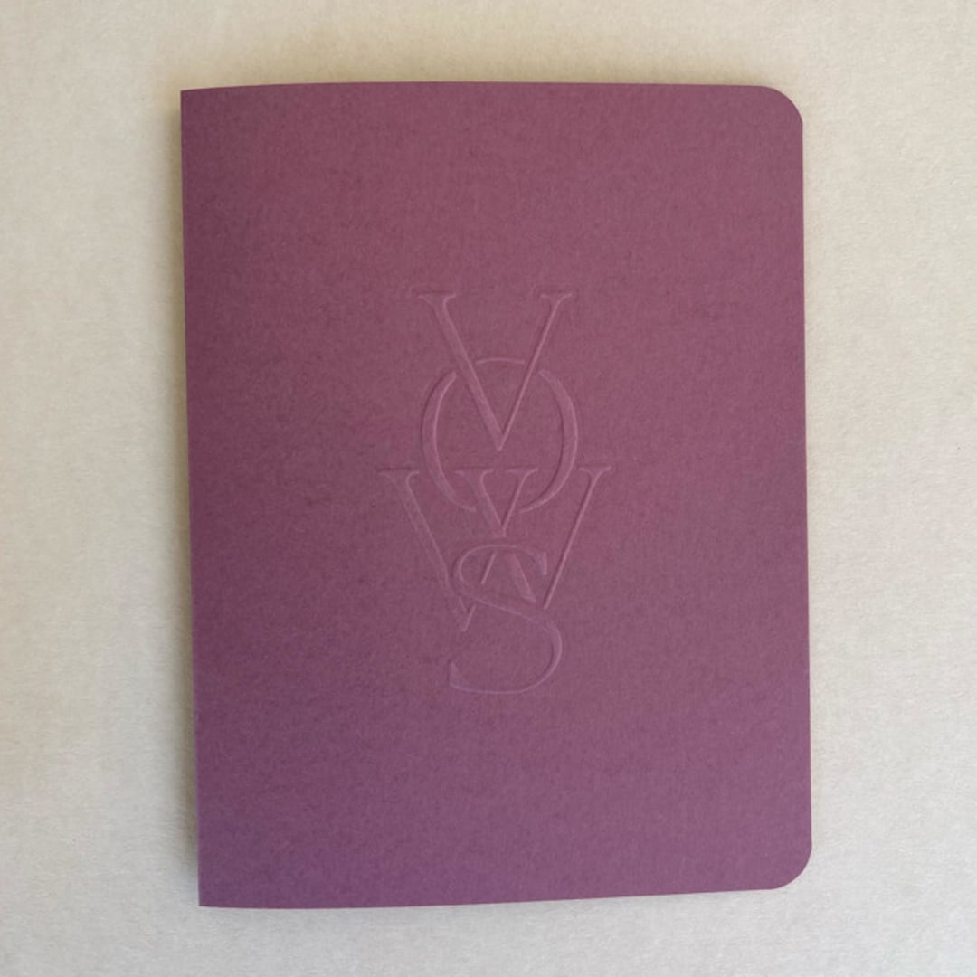 "Luxe Embossed Unisex Vow Books, Set of Two" - Wedding Vow Books in pink by Eva Tadros