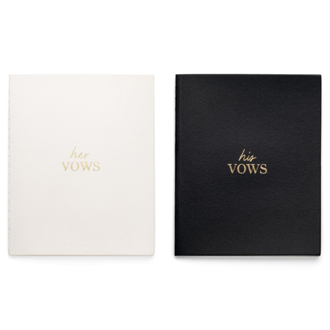 "Vow Books" - Wedding Vow Books in white by Plan Chicly