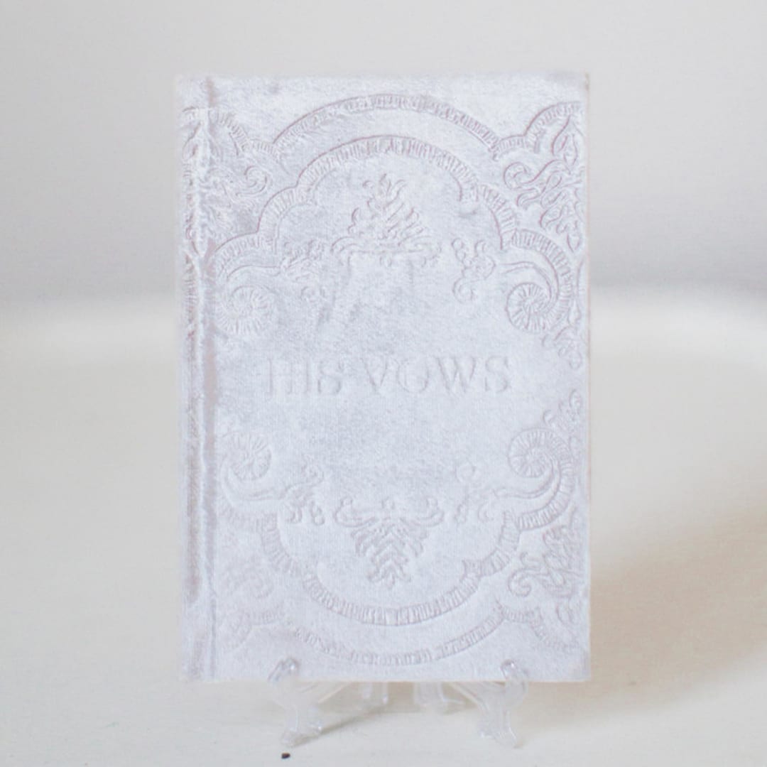 "Vow Book - His" - Wedding Vow Books in pink by Velvet Raptor