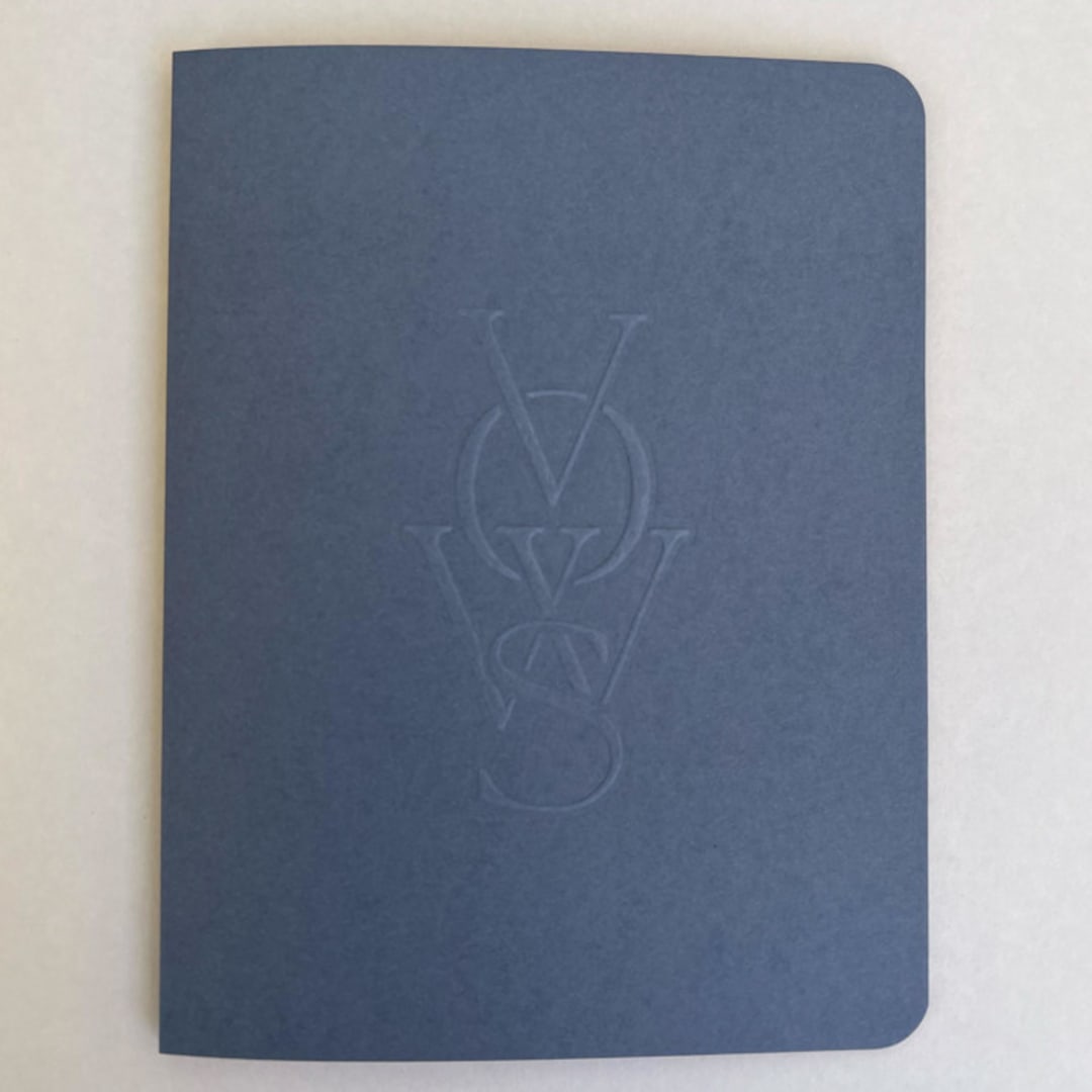 Luxe Embossed Unisex Vow Books, Set of Two Charcoal Lined Paper