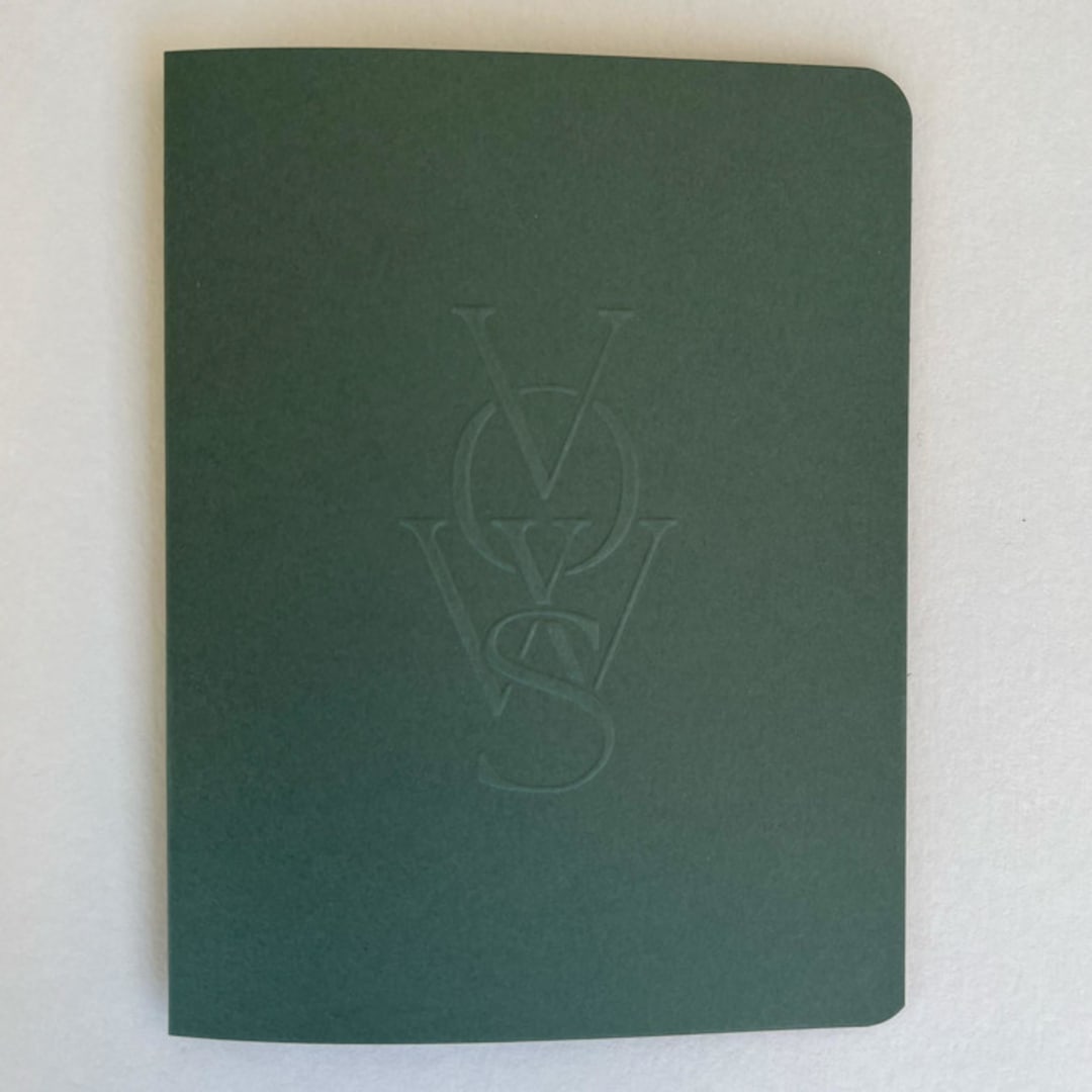 Luxe Embossed Unisex Vow Books, Set of Two Forest Lined Paper