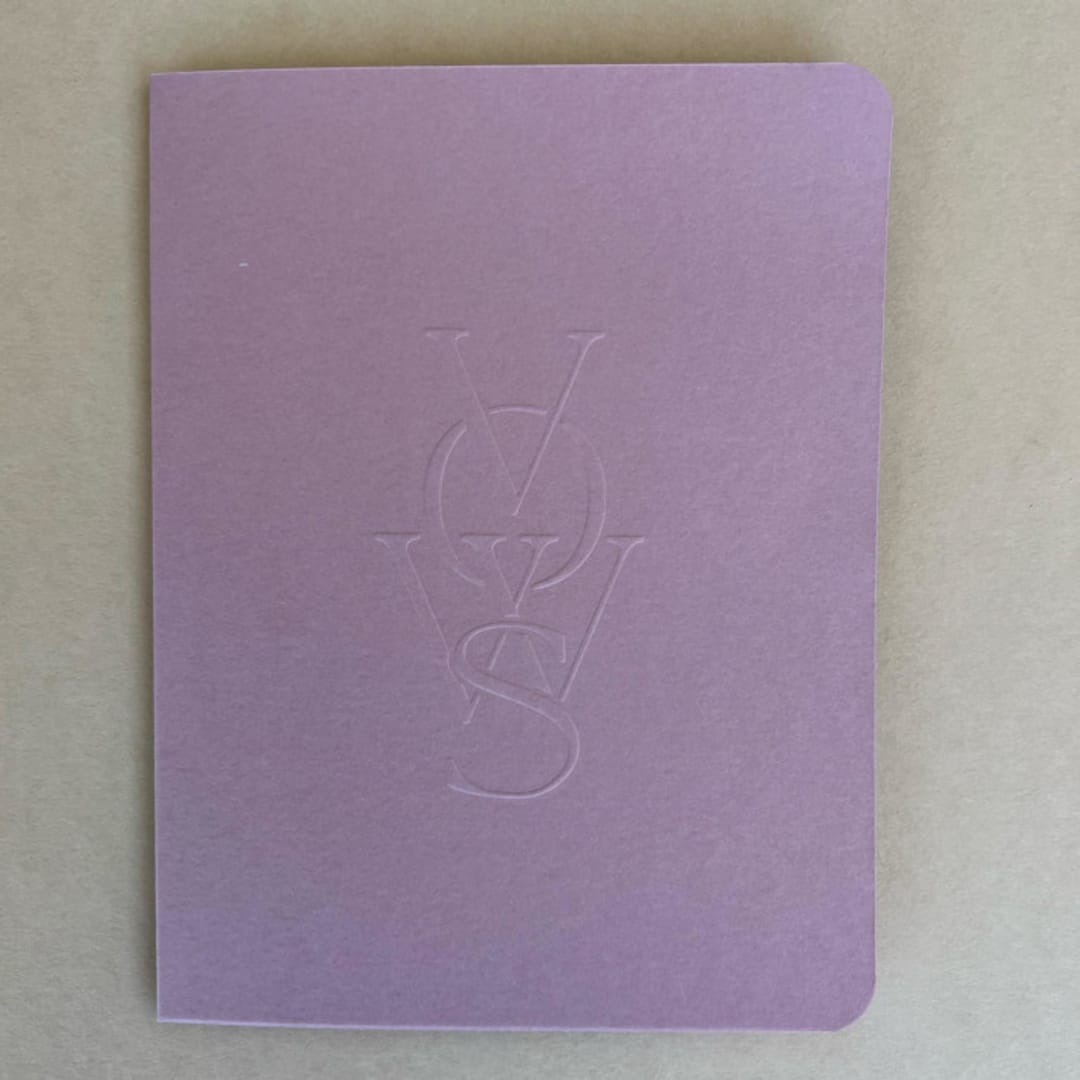 "Luxe Embossed Unisex Vow Books, Set of Two, Blank Paper" - Wedding Vow Books in pink by Eva Tadros