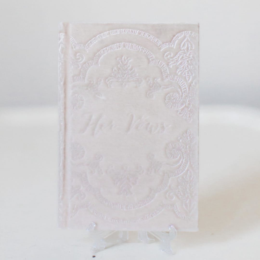 "Vow Book - Her" - Wedding Vow Books in pink by Velvet Raptor
