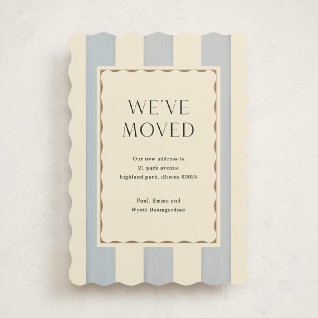 "Tailored Frame" - Moving Announcements in Champagne by Baumbirdy - Front
