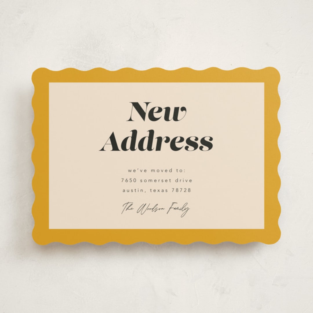 "Label" - Moving Announcements in Sunflower by Morgan Kendall - Front