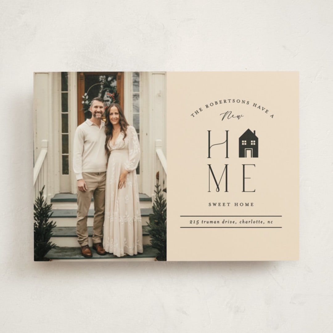 "Home Sweet Home" - Moving Announcements in Ink by Mansi Verma - Front