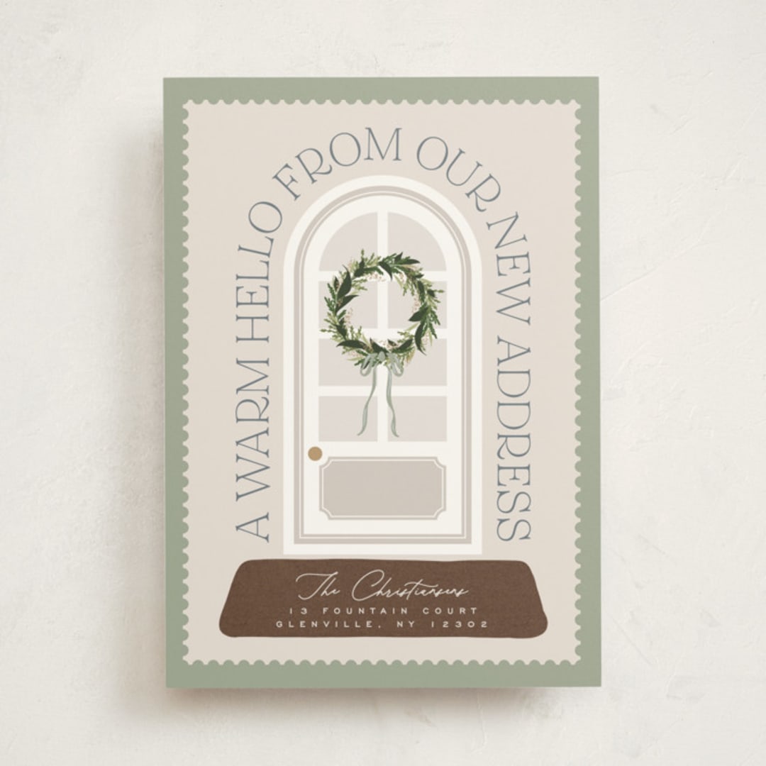 "Home" - Moving Announcements in Sweet Green by Erin L. Wilson - Front