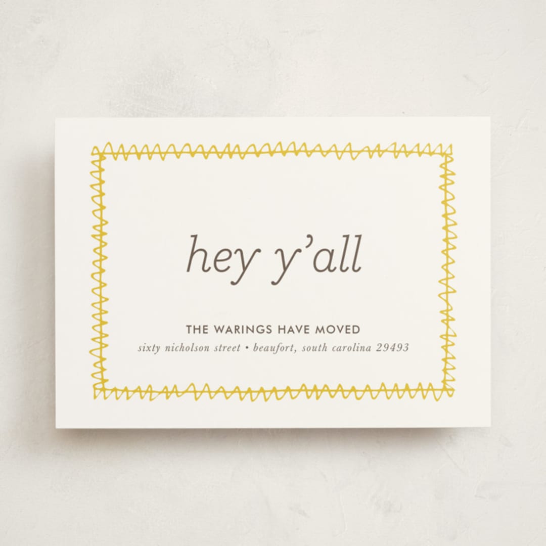 "Mason Dixon Lines" - Moving Announcements in Sunshine by kelli hall - Front