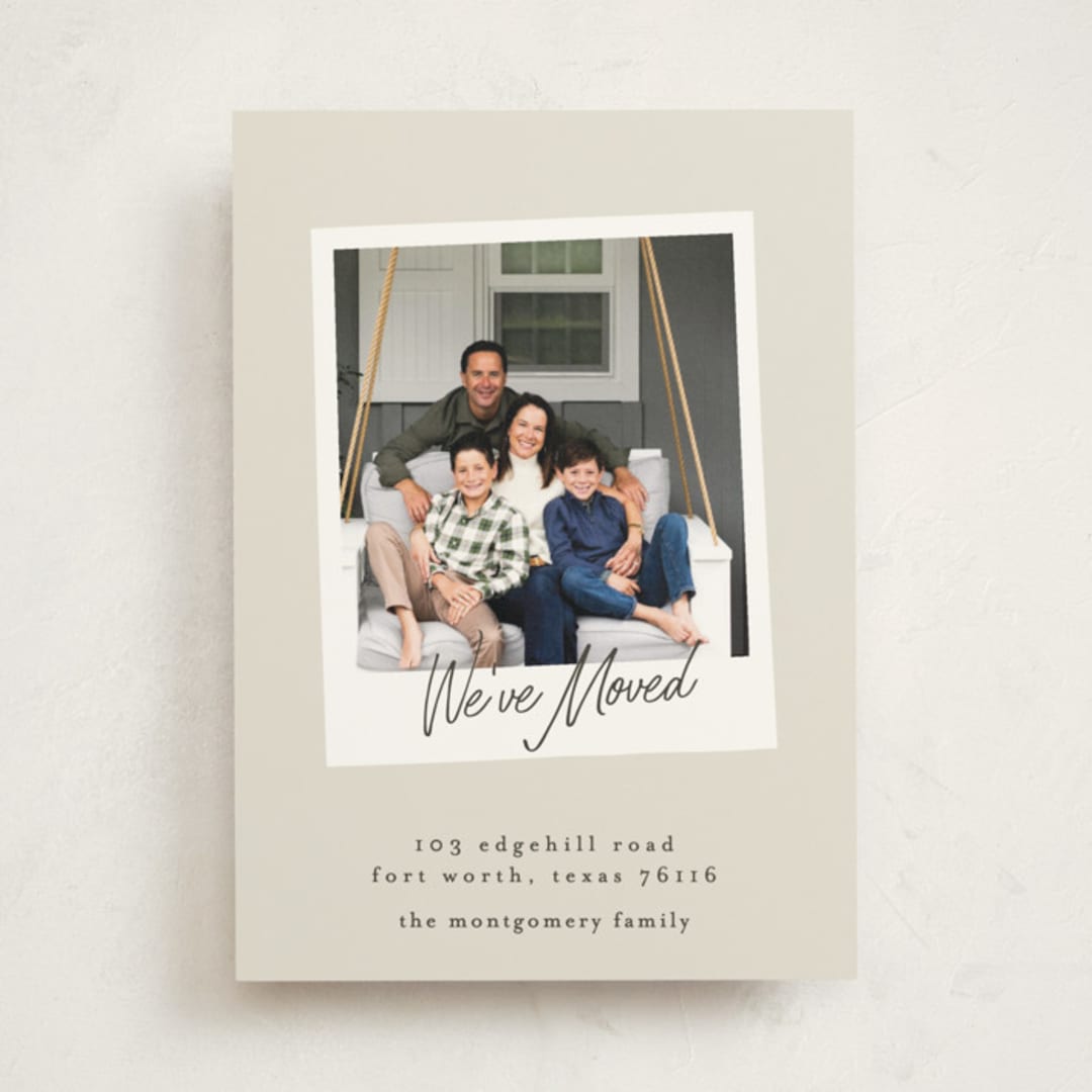 "holiday snapshot" - Moving Announcements in Cream by Karidy Walker - Front
