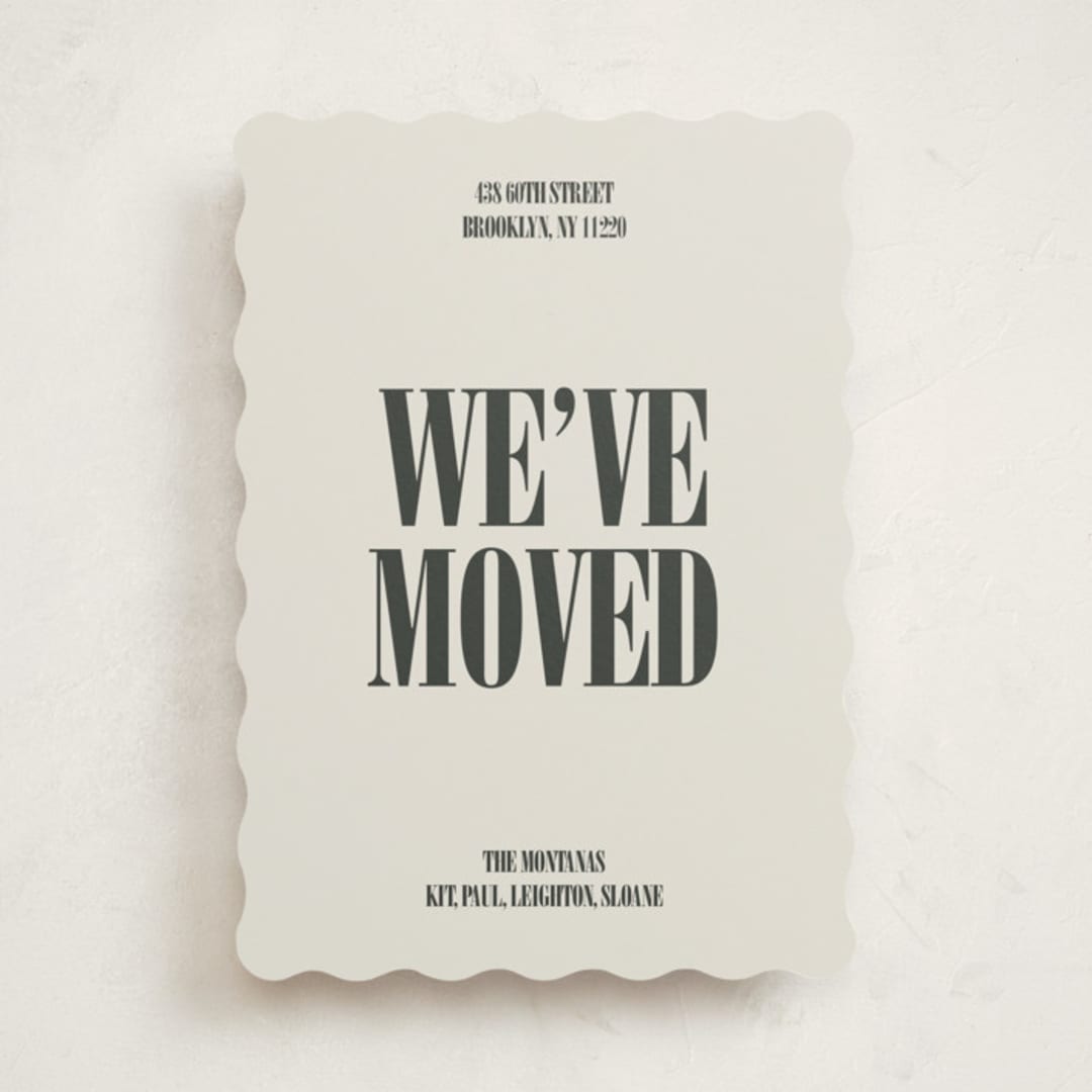 "Flynn" - Moving Announcements in Ash by Kelly Watkins - Front