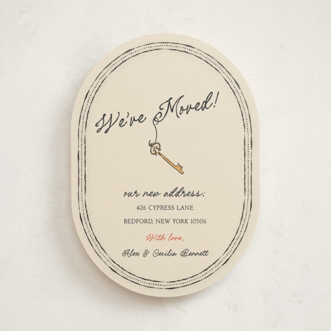 "Key Moment" - Moving Announcements in Ivory by Sarah Rosenthal - Front