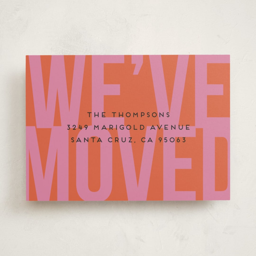 "Bold" - Moving Announcements in Strawberry by Morgan Kendall - Front