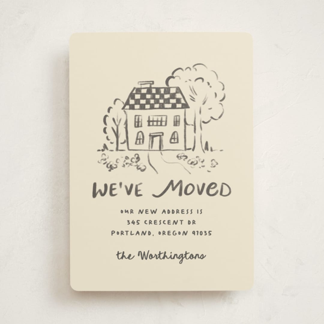 "Hand-drawn moving news" - Moving Announcements in Beetlev by Creo Study - Front