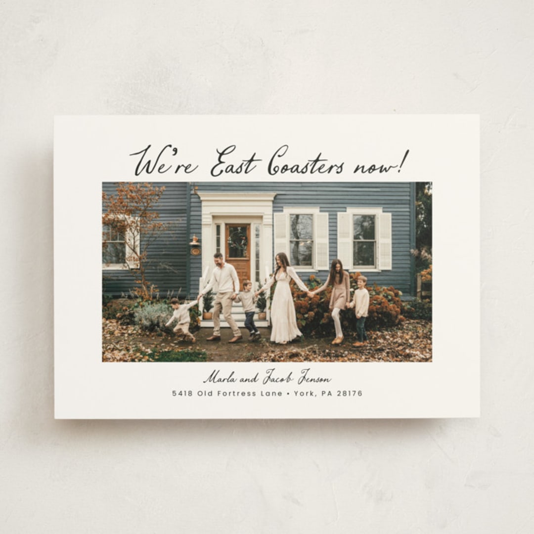 "east coasters" - Moving Announcements in Coal by Deborah Chou - Front