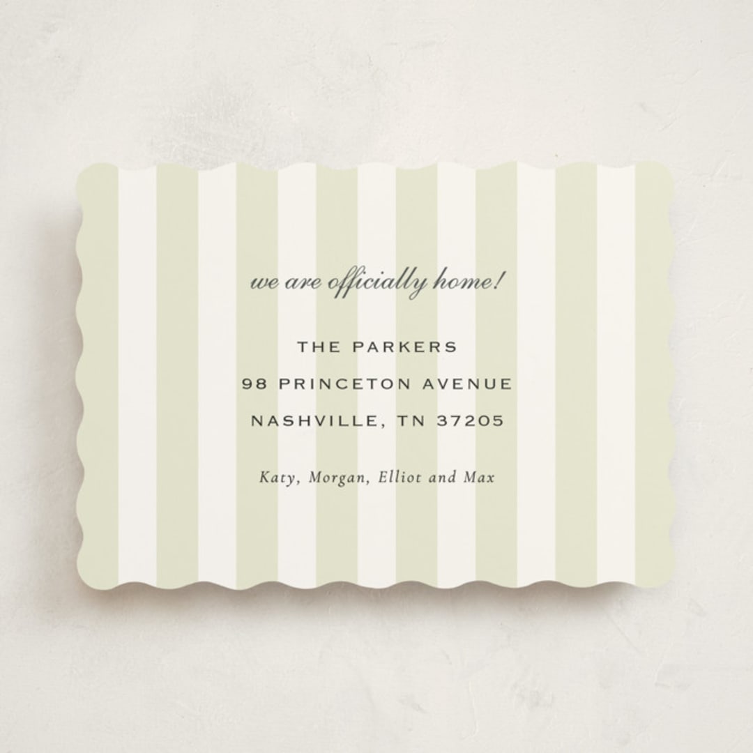 "stripe move" - Moving Announcements in Mint by Sara Hicks Malone - Front