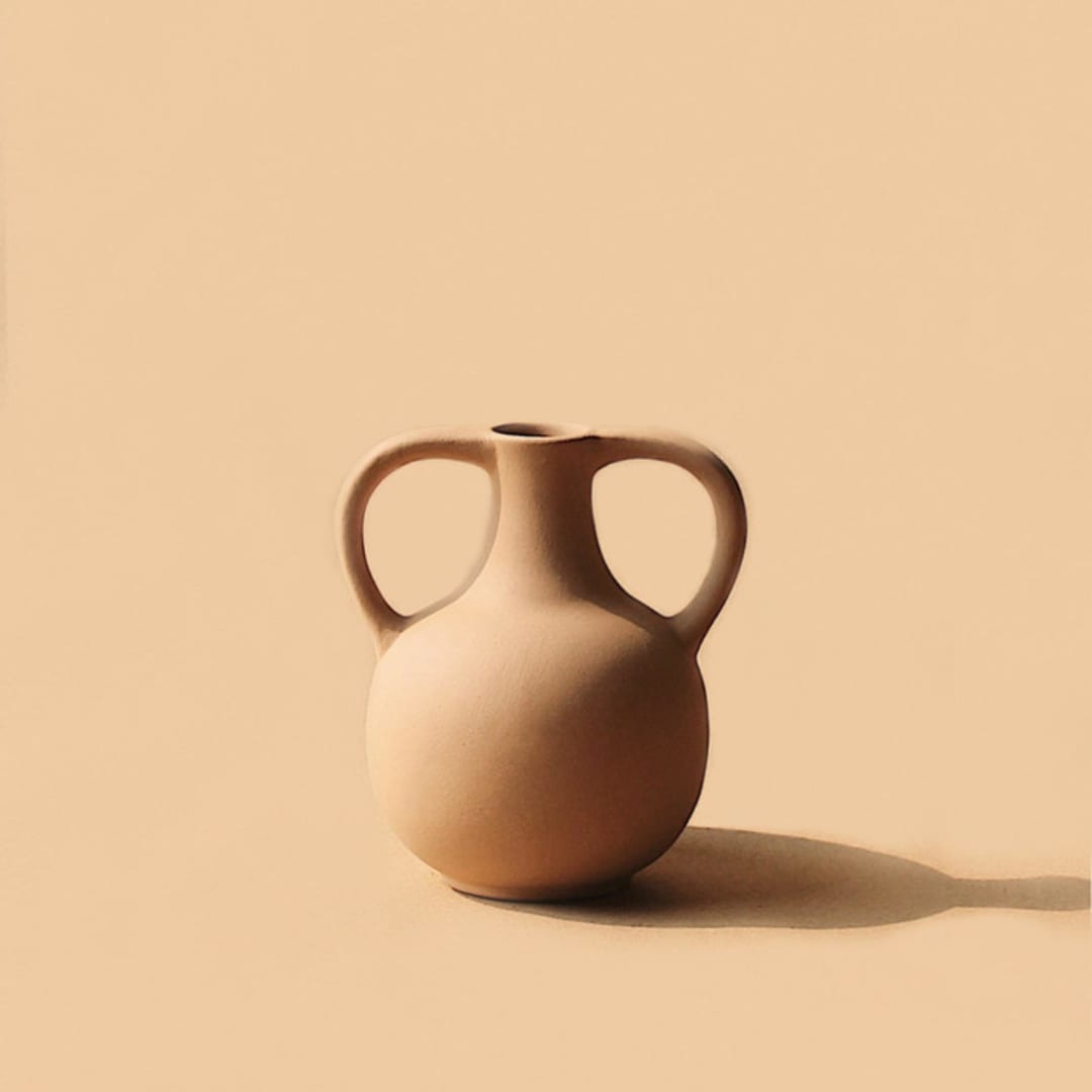 "Bobble Harappan Vase - terracotta" - Vases in brown by Powered By People