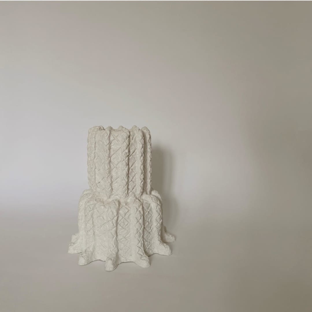 "quilted strands vase" - Vases in white by Kristin Yezza