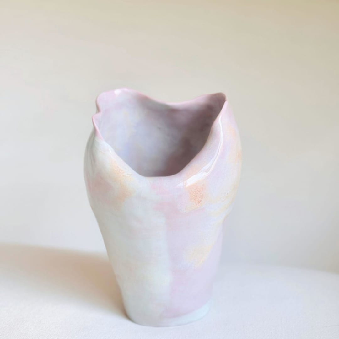 "Cherry Blossom Soft Fold Vase" - Vases in pink by Cloude Made