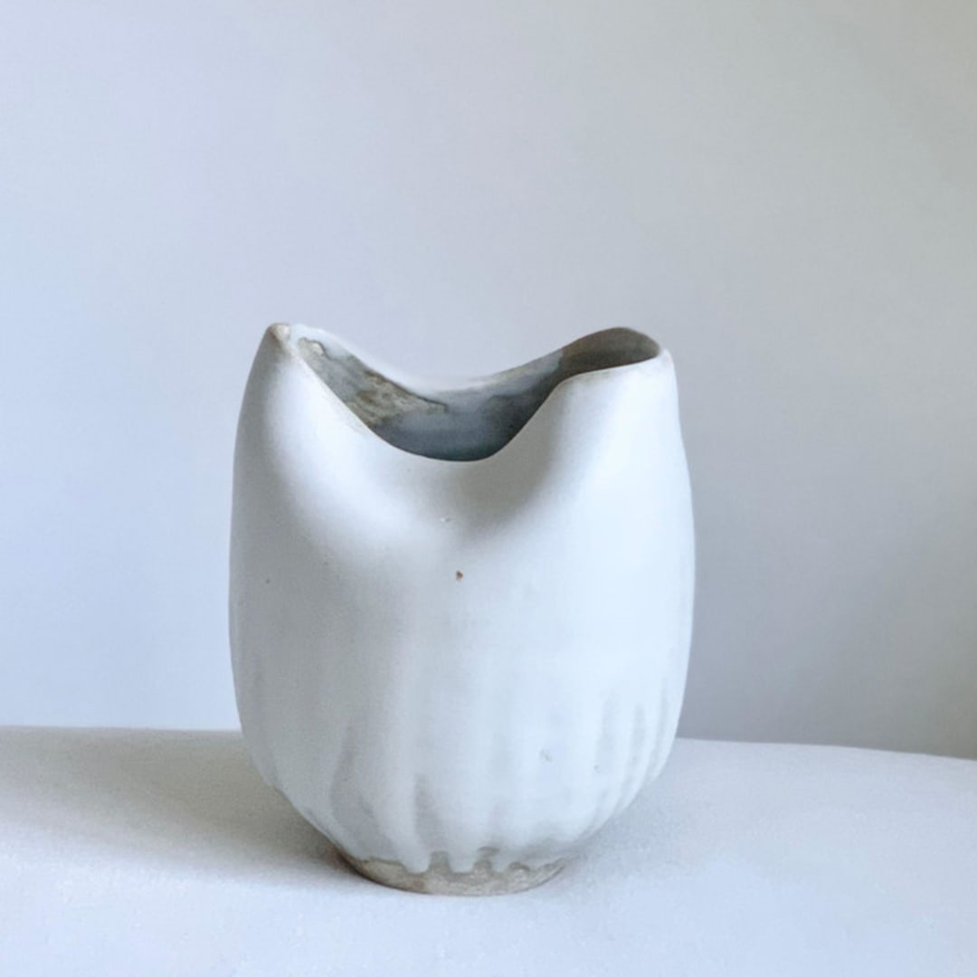 "White Soft Fold Vase" - Vases in white by Cloude Made