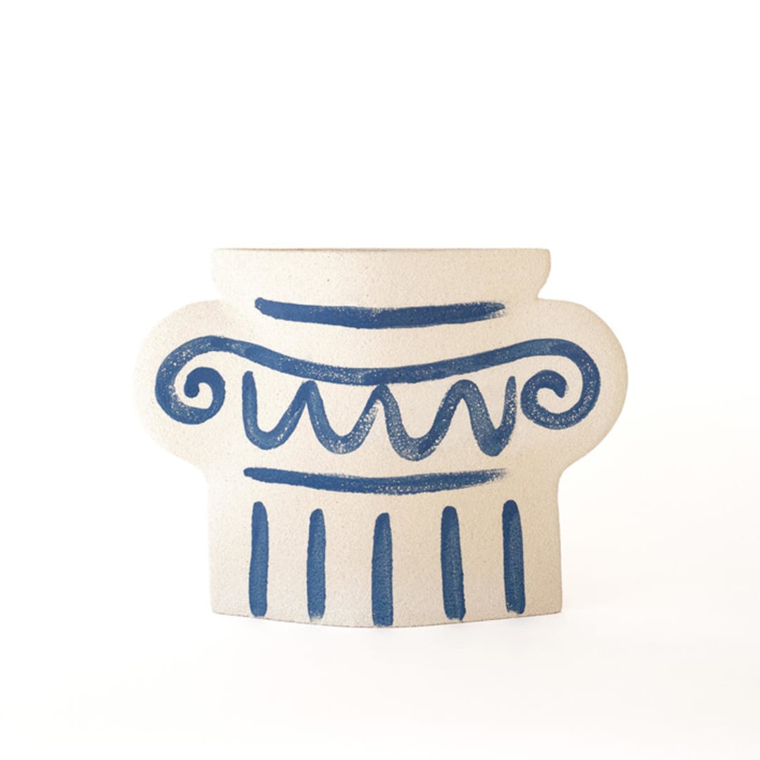 "Ceramic Vase ‘Greek Column’" - Vases in beige by Inhee Ma