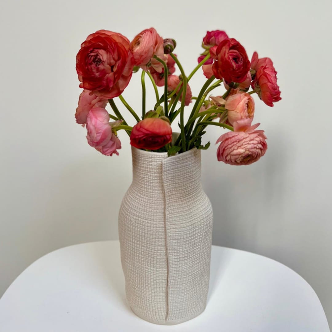 "BURLAP BOTTLE VASE" - Vases in white by Cym Warkov