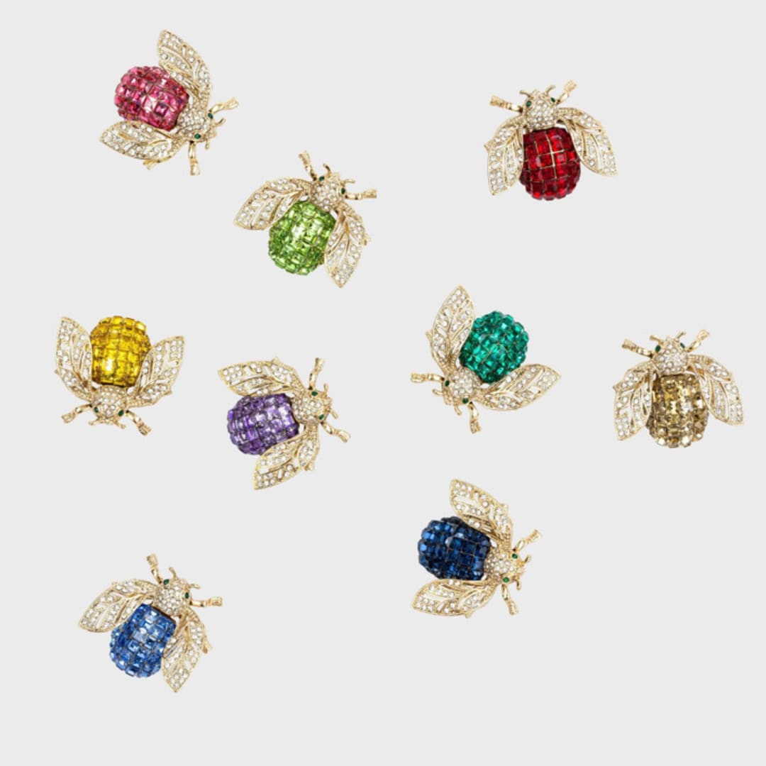"Sparkle bee clips boxed set, rainbow" - Wine and Bar Tools in multicolorassorted-colors by Joanna Buchanan