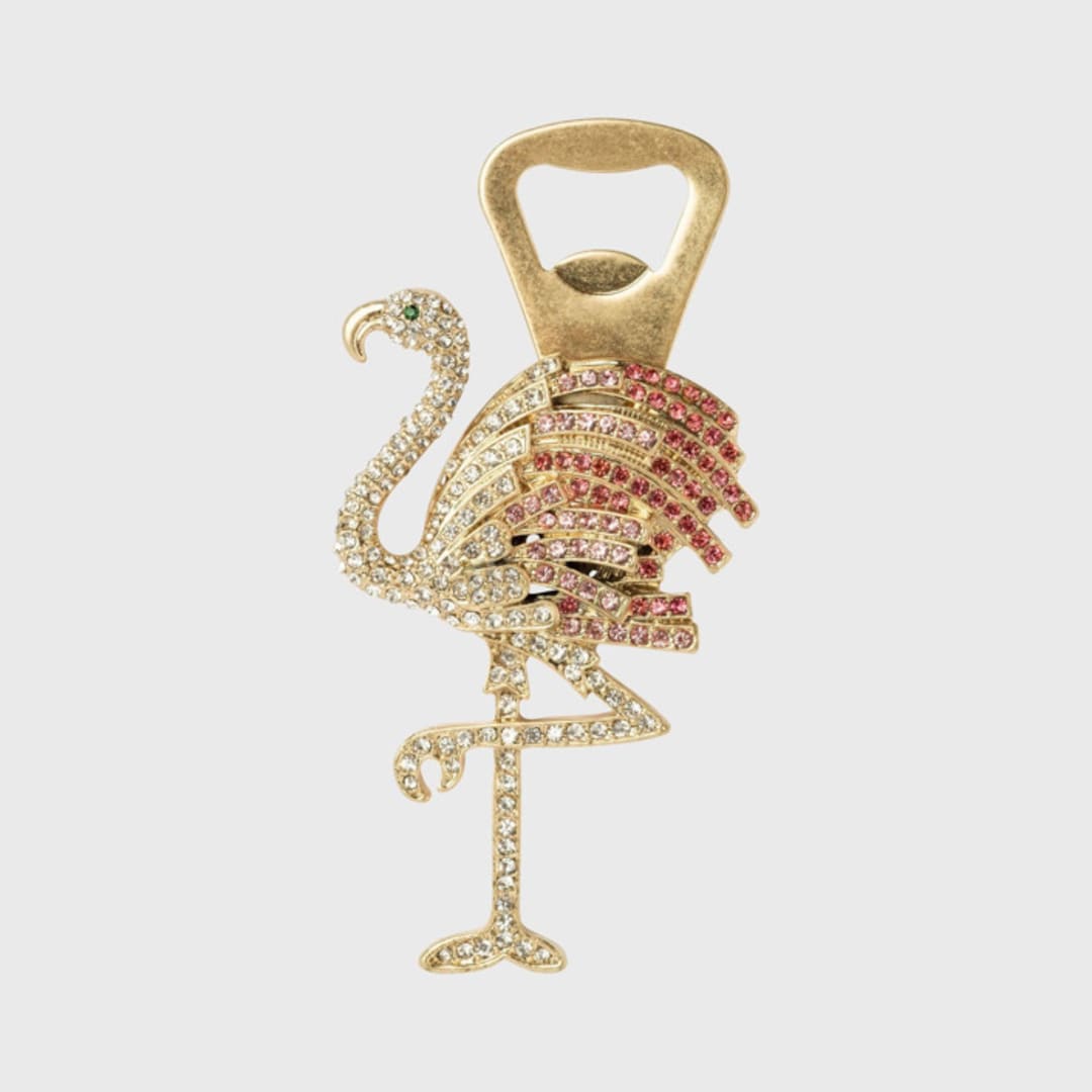 "Flamingo bottle opener" - Wine and Bar Tools in pink by Joanna Buchanan