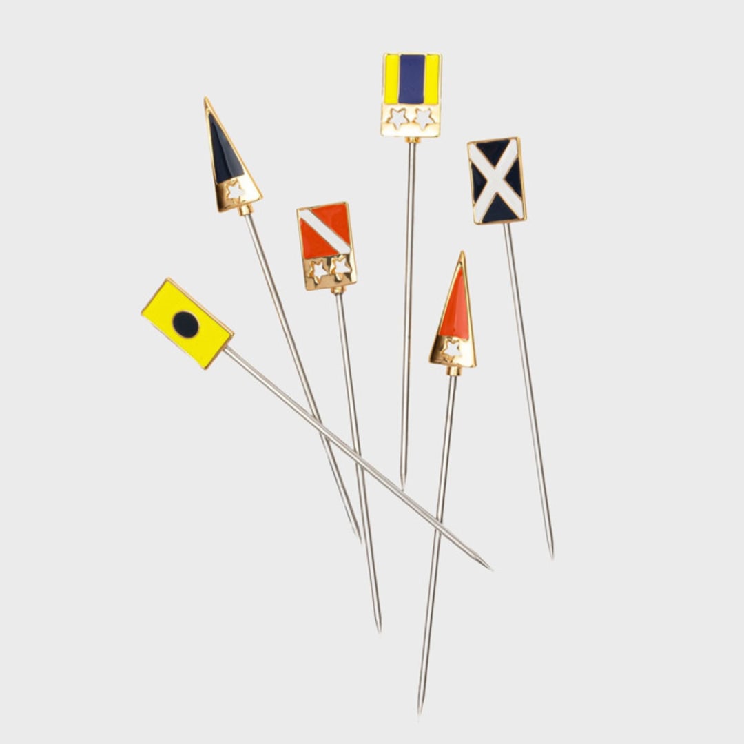 "Nautical cocktail picks" - Wine and Bar Tools in multicolor by Joanna Buchanan