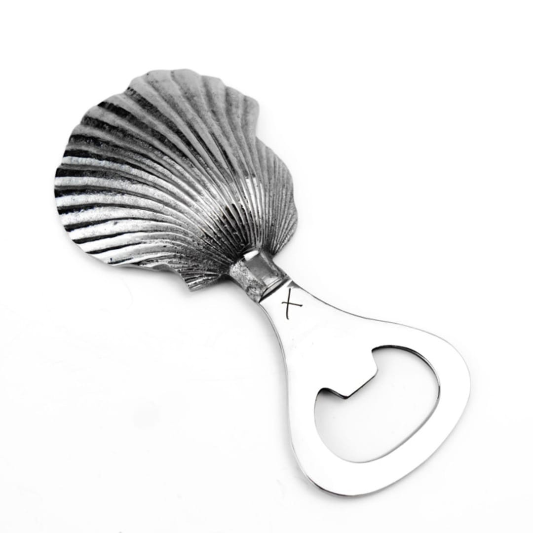 "Shell Bottle Opener" - Wine and Bar Tools in silver by Shelton Metal